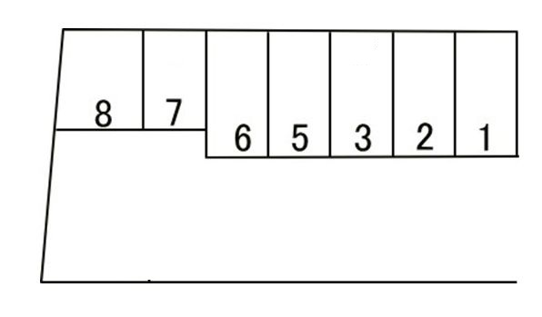 「北五葉パーキング」神戸市北区北五葉５丁目の賃貸駐車場の区画図です