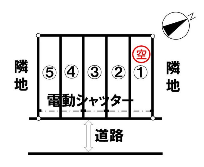 「甲栄台パーキング」神戸市北区甲栄台５丁目の賃貸駐車場の区画図です