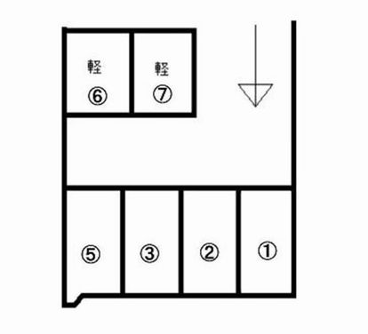 「広陵町パーキング」神戸市北区広陵町１丁目の賃貸駐車場の区画図です