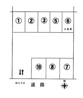 「惣山町パーキング」神戸市北区惣山町４丁目の賃貸駐車場の区画図です