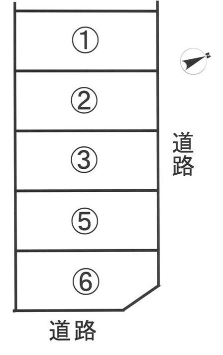 「鈴蘭台北町パーキング」神戸市北区鈴蘭台北町６丁目の賃貸駐車場の区画図です