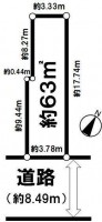 JR兵庫駅徒歩５分、店舗可能、現況更地、南向き、前面道路幅員約8.7ｍ