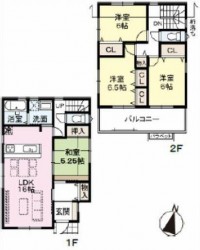 新築戸建て 1号地 南向き! 駐車並列2台可! 全居室収納あり! 複層ガラス仕様! 1坪浴室!