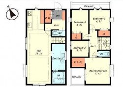 マリンホーム施工の新築戸建て　駐車場あり！　　ウォークインクローゼットあり！