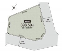 建築条件なし！　お好きな工務店・ハウスメーカーで建築できます！　土地面積約１２０坪！　角地！