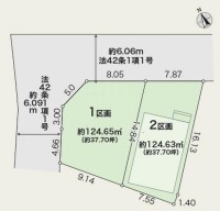 建築条件付き土地　１号地　北西角地！