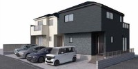 新築戸建て２号棟　　駐車２台可（車種による）！　浴室暖房乾燥機・食洗機あり！