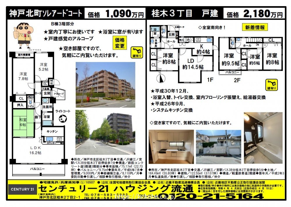 桂木・大原  宅配チラシ （4月18日発行）